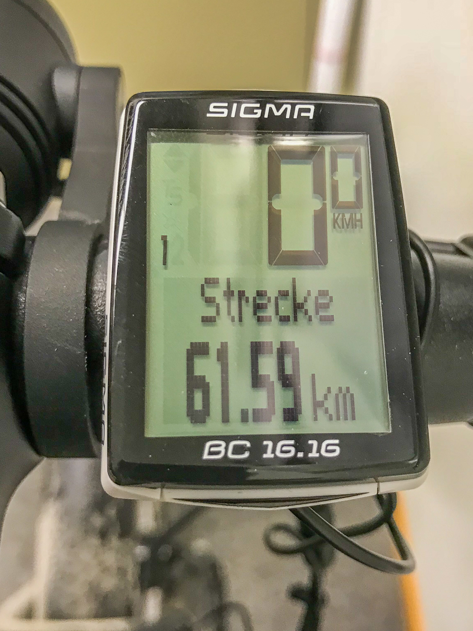 Fahrradtacho Sigma BC 16.16, mit Temperaturanzeige