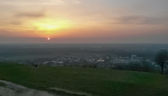 Sonnenuntergang über Karlsruhe