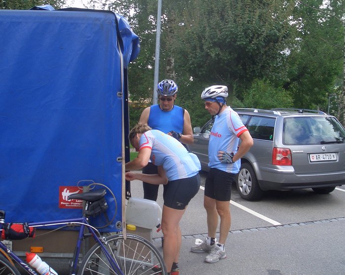 Nach ca. 300 Höhenmetern die erste Pause