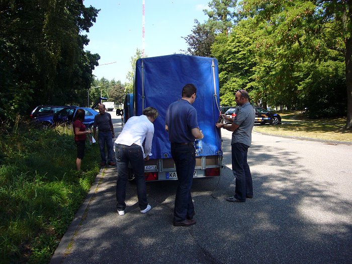 Einladen des Gepäcks
