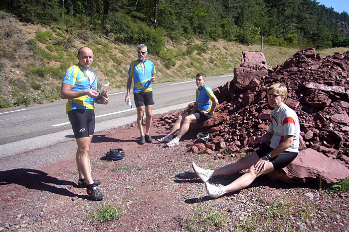 Rast kurz vor der Passhöhe