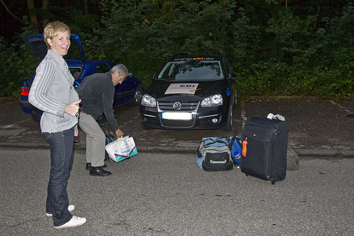 Einladen des Gepäcks