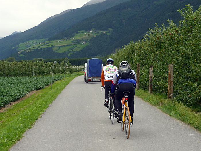 Auf dem Vinschgau-Radweg