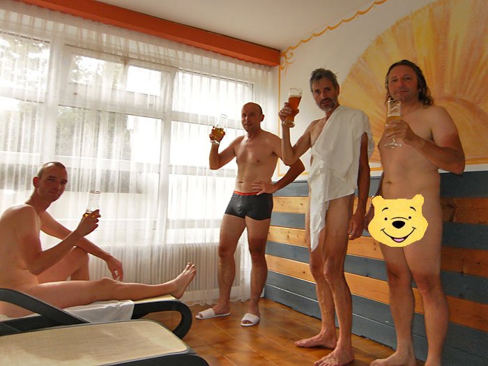 Nach der Anstrengung geht es in die Sauna