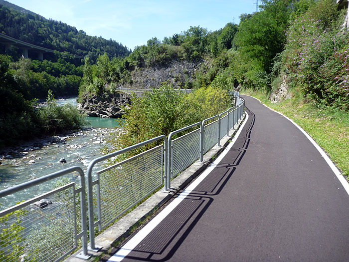 Schöner Radweg am Eisack