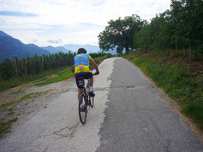 Mit dem Südtiroler Apfelradweg ...