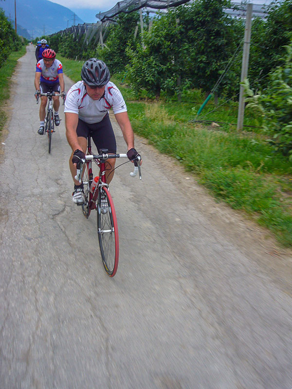 Rückfahrt auf dem Apfelradweg