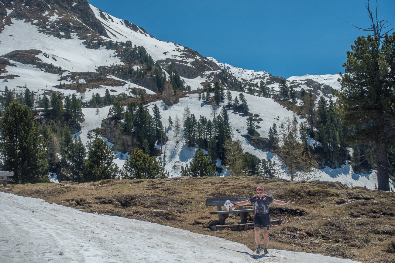 Es liegt noch einiges an Schnee hier oben