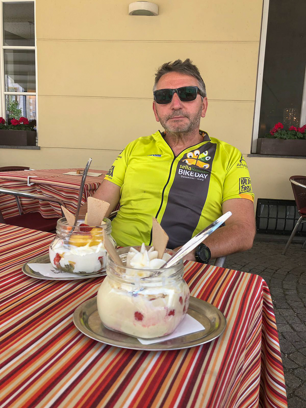 Aber erst 3 km bergab gefahren!