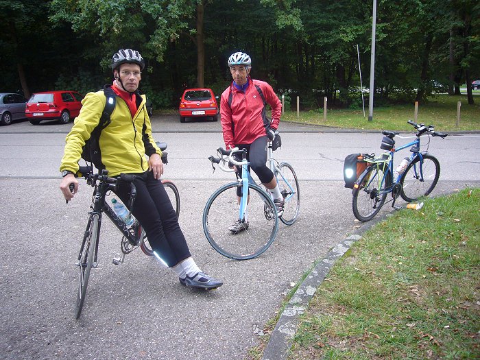 Uwe und Freihand-Klaus, die einzigen Starter heute (außer mir)