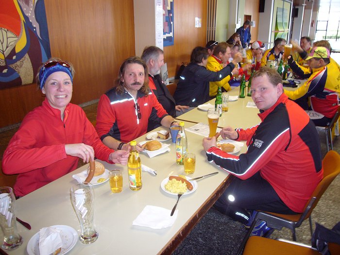 Nach der Tour gibt es eine Stärkung