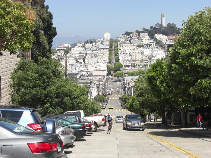 Kaltstart vom BikeVerleih in die Lombart Street