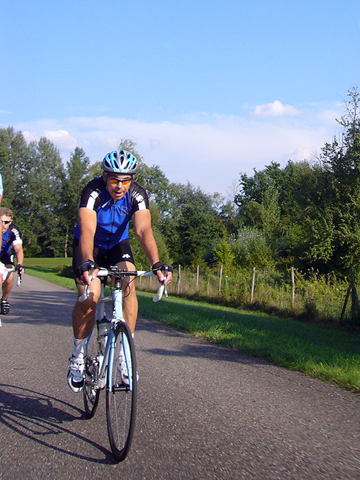 Freihand-Klaus ist voll konzentriert