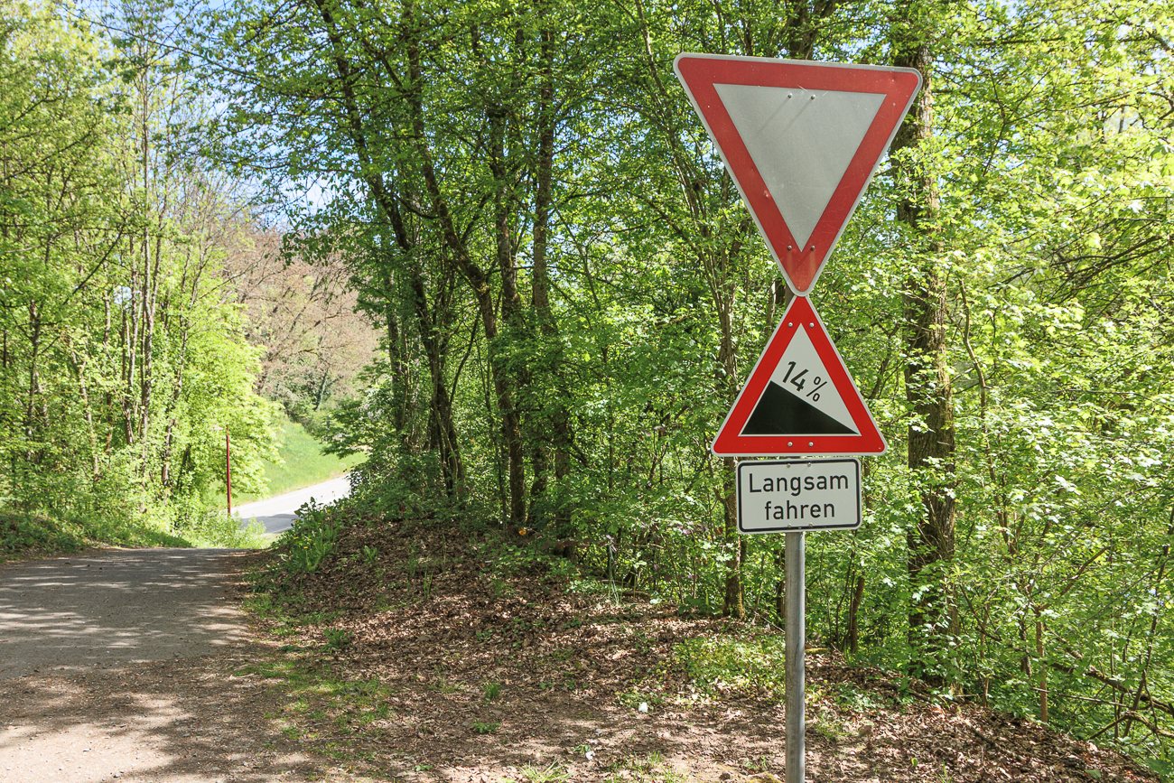Zum Glück geht es bergab ...
