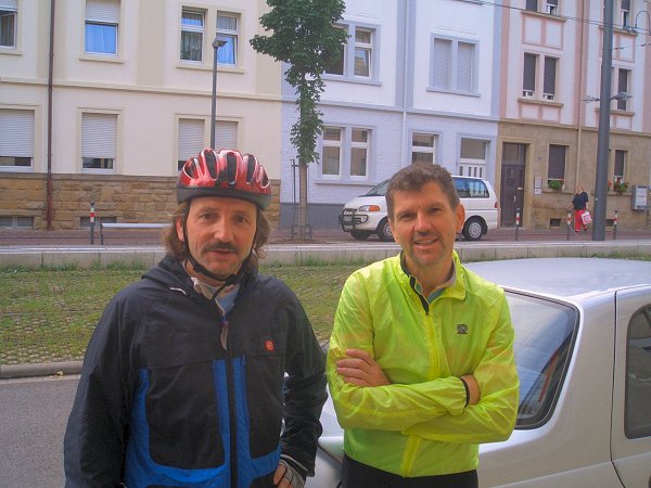 Carlo und Joachim am Start zur Tour in Durlach