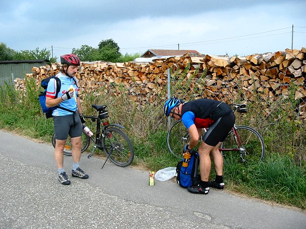 Das Missgeschick wird f&uuml;r eine kleine Pause genutzt