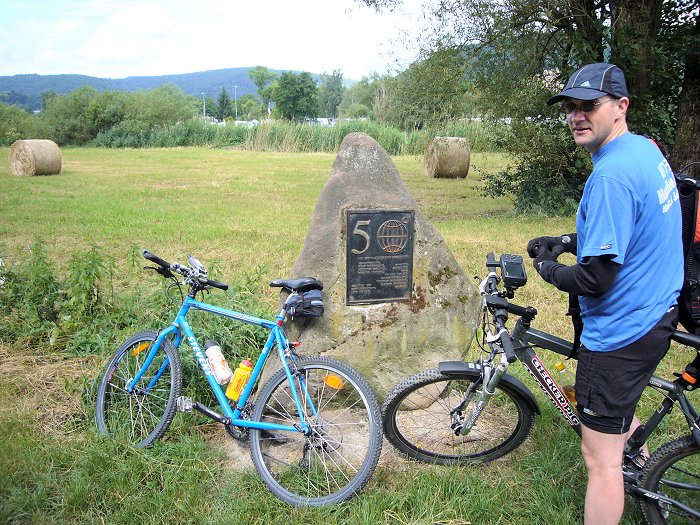 Am 50. Breitengrad in der Nähe von Lohr/Main