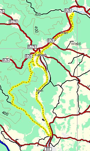 Landkarte Spessarttour