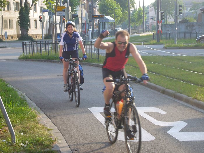 Annegret und Markus komen gerade an