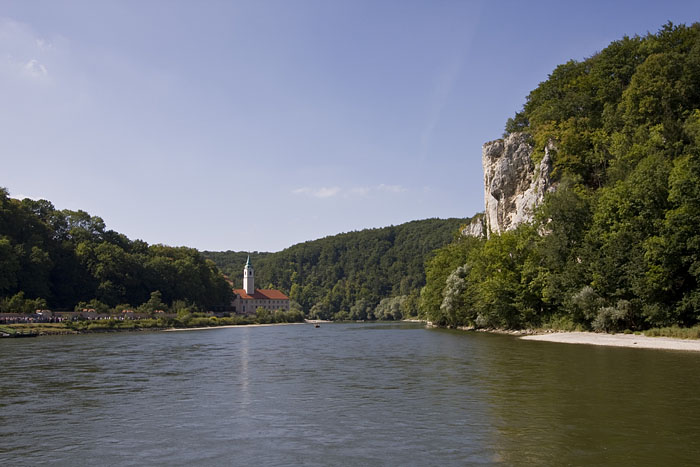 Das Benediktinerkloster Weltenburg ist in Sicht