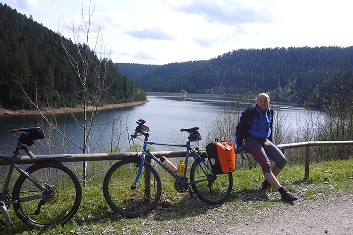 Am Kleine Kinzig Stausee, ab jetzt ging es (fast) nur noch bergab