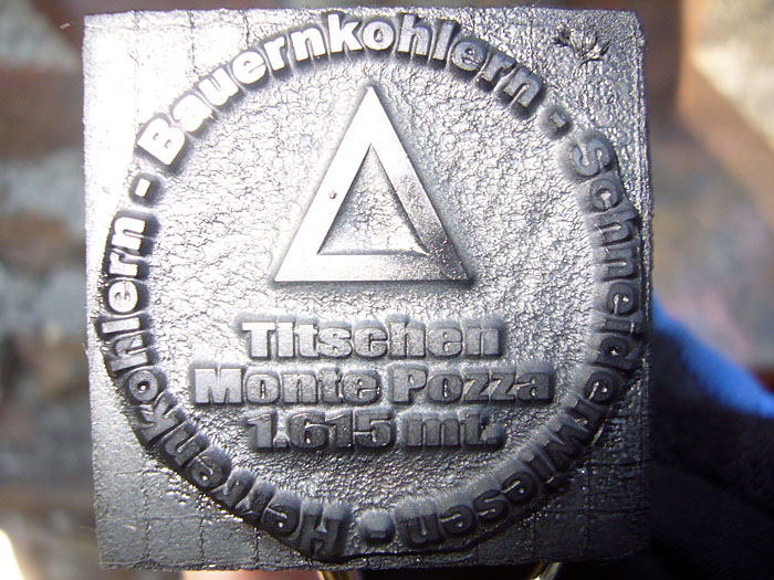 Stempel an der Titschlerwarte, f&uuml;r's Foto nat&uuml;rlich gespiegelt