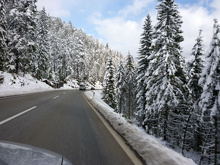 Schnee-&Uuml;berraschung auf der R&uuml;ckfahrt ...