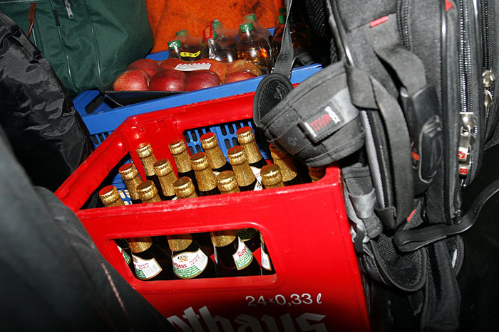 Proviant f&uuml;r unterwegs? Nat&uuml;rlich nicht, das Bier ist f&uuml;r Bj&ouml;rn!