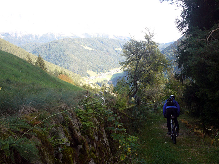 Als wir den Berg hinunter fahren ...