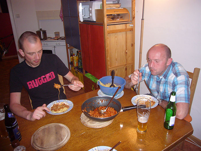 Radfahrernahrung: Spaghetti