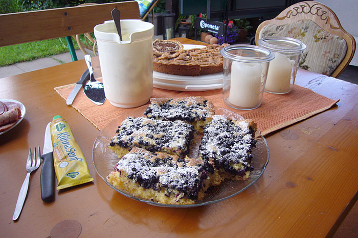 Der ber&uuml;hmte Moosman'sche Heidelbeerkuchen