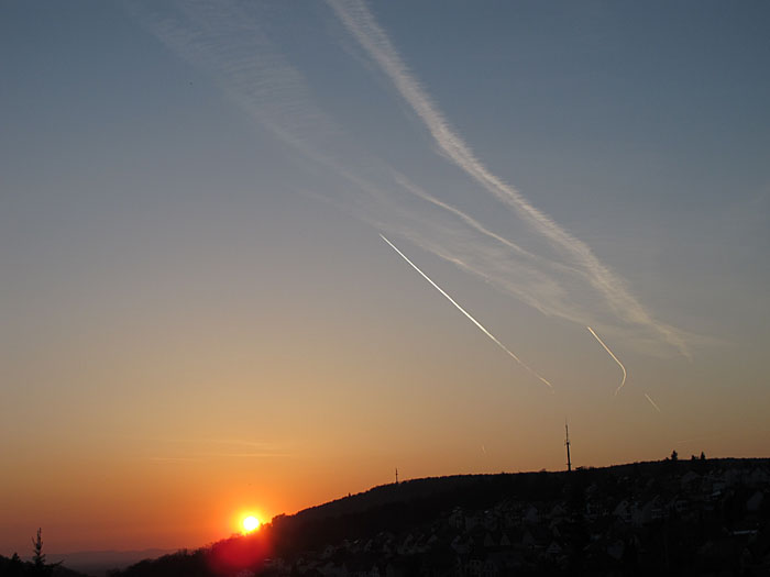 Wieder zuhause und den Sonnenuntergang erleben