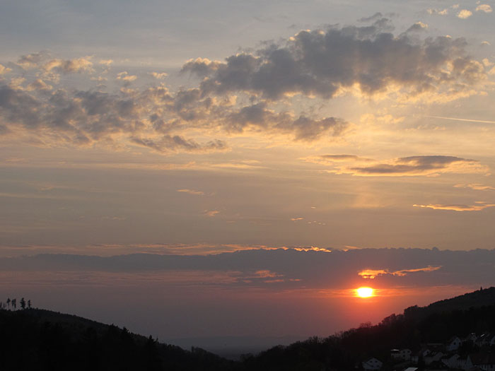 Der obligatorische Sonnenuntergang zuhause