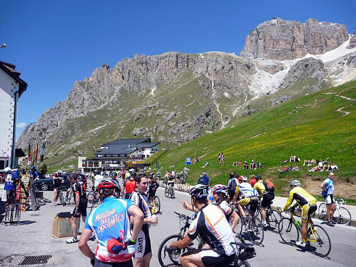 Pass Nr. 3 des Tages: Passo Pordoi 2.239 m