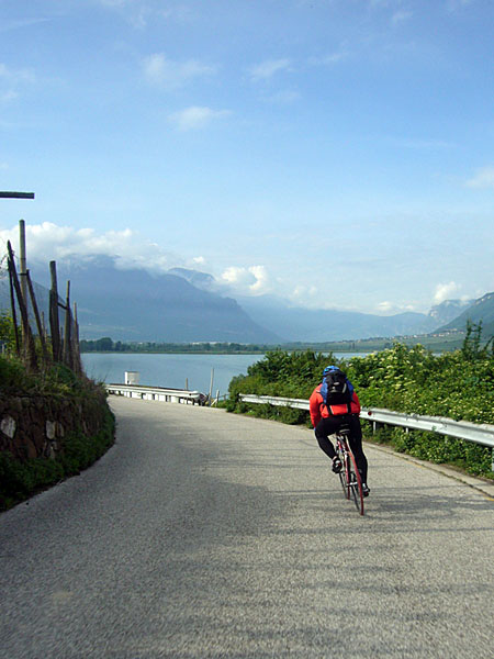 Reini steuert die Kurve an