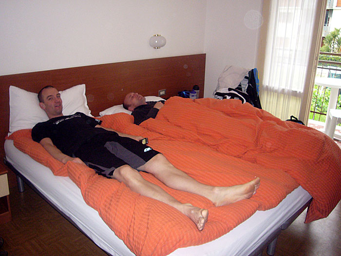 Endlich am Ziel, gerade noch vor dem Regen geschafft