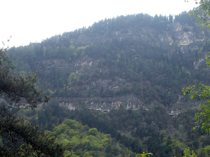 Da oben sind wir gerade vom Mendelpass heruntergekommen