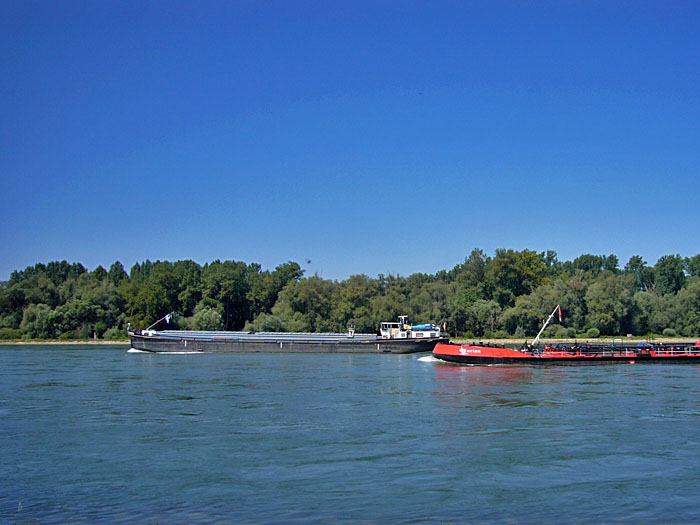 Frachtschiffe auf dem Rhein