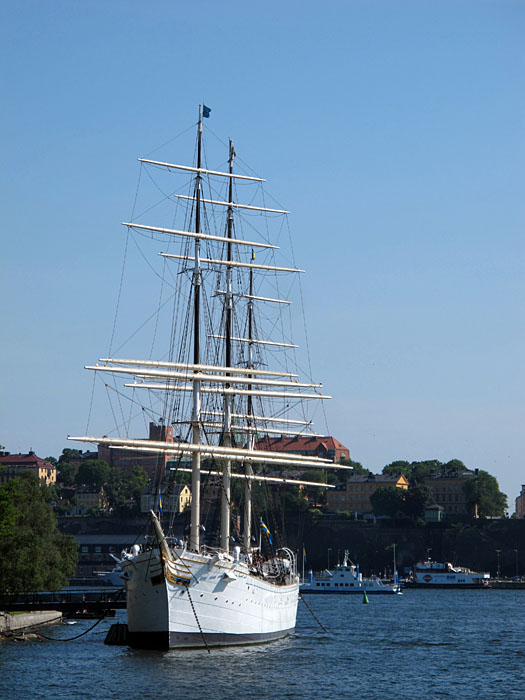 Die Af Chapman, ein Segelschiff aus Stahl, ist heute eine Jugendherberge