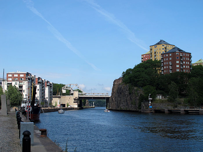 Zugbr&uuml;cke als Verbindung zwischen den Inseln