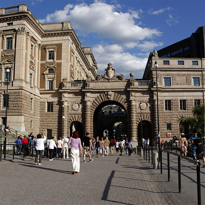Medeltidsmuseum am &Uuml;bergang zur Gamla Stan