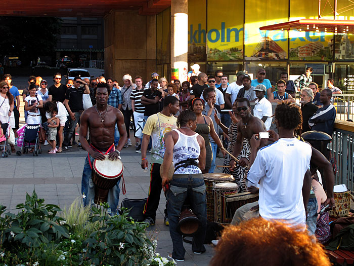 Musiker am Sergels Torg
