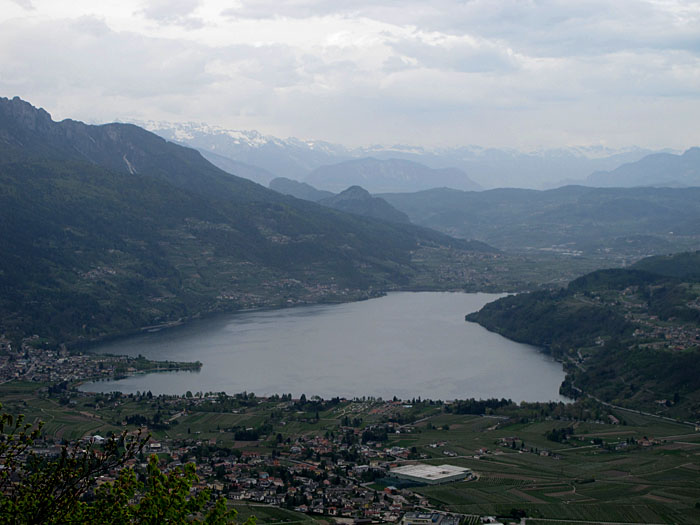 Das gute Wetter ist inzwischen leider weg und die gute Aussicht auf den Lago di Caldonazzo dahin