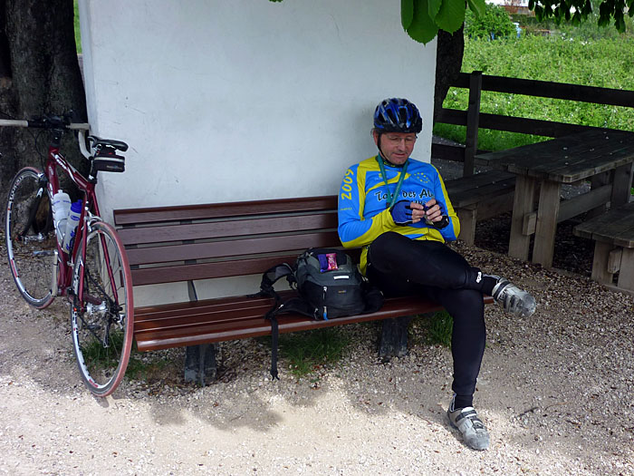 M&uuml;sliriegelpause auf dem Etschtalradweg
