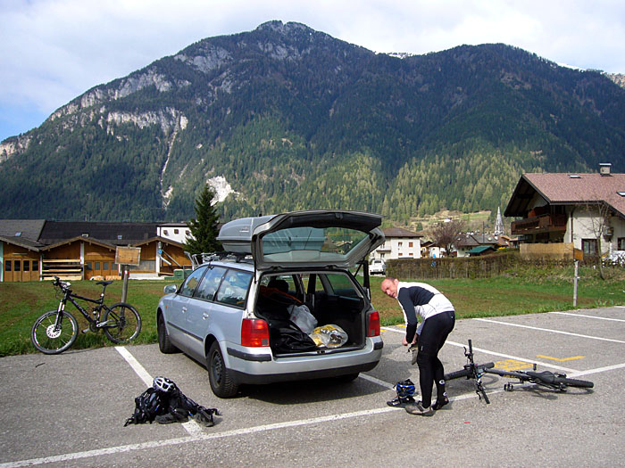 Start zur Passo Rolle Tour in Predazzo