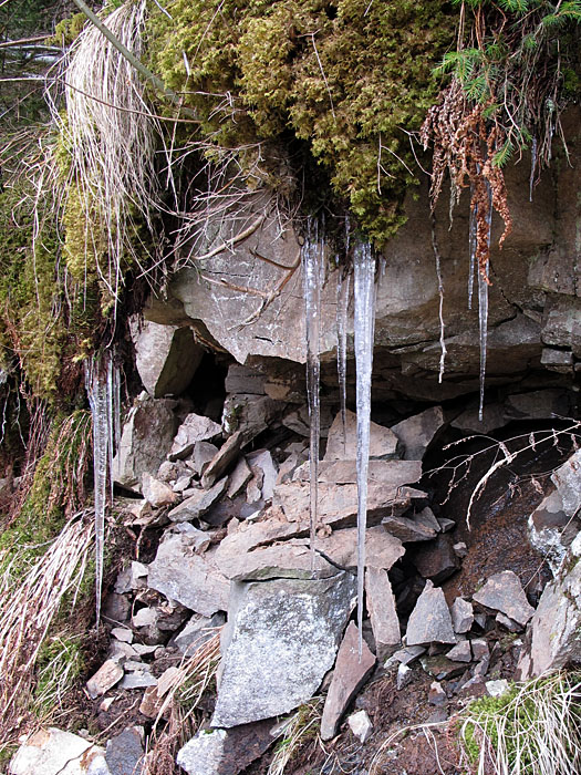 Eiszapfen am Wegesrand ...