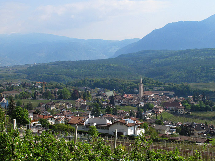 Blick zurück auf Kaltern