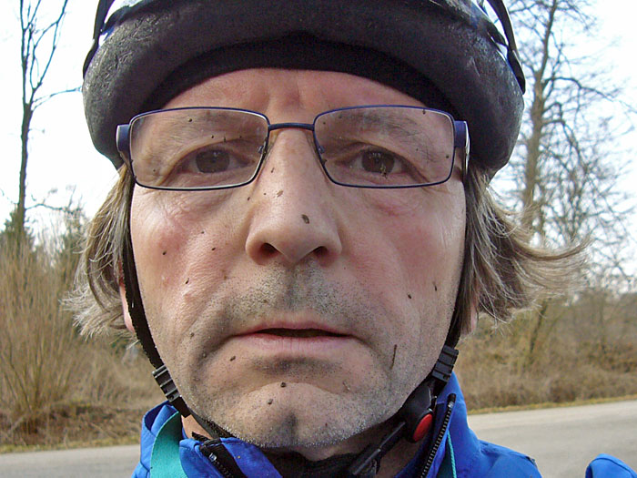 So sieht man aus, wenn man ohne Schutzblech f&auml;hrt ;-)