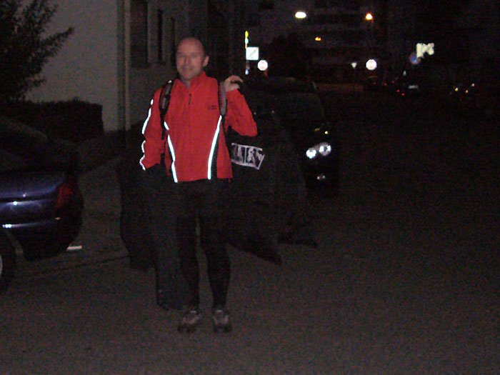 Fr&uuml;hmorgens: Treffpunkt bei Reini