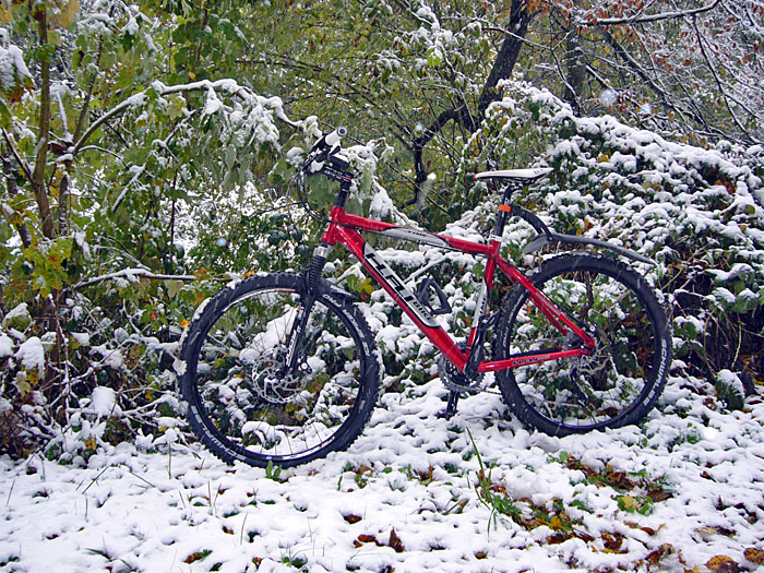 Der erste Schneefall, Zeit das Winterbike einzuweihen